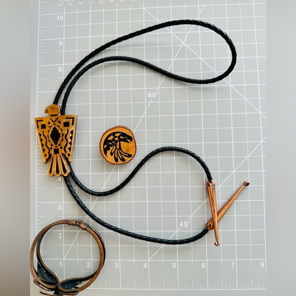 Thunderbird Eagle Bolo Copper Jewelry lot - Picture 4 of 15